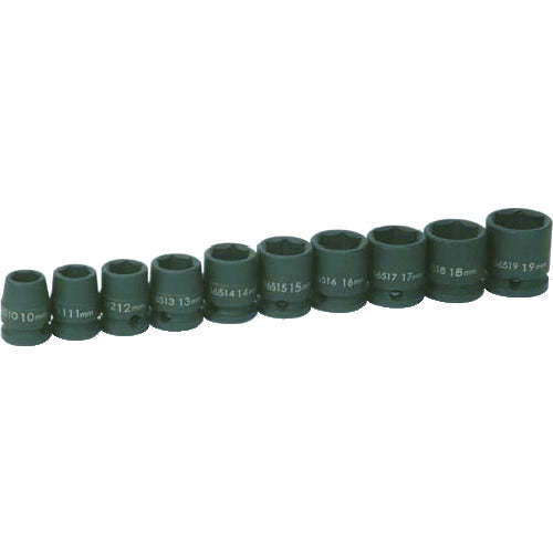 WILLIAMS Impact Socket Set 3/8 Short Hexagon 10pcs JHW36906 1 S