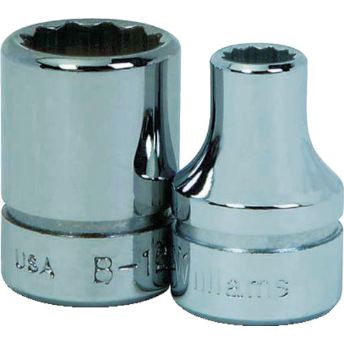 WILLIAMS 3/8ドライブ ショートソケット 12角 9mm JHWBM-1209 1 個