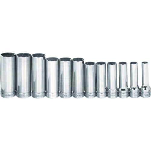 WILLIAMS 3/8 Drive Deep Socket Set, 19 hexagonal sockets, JHWMSBD19HRC 1 S