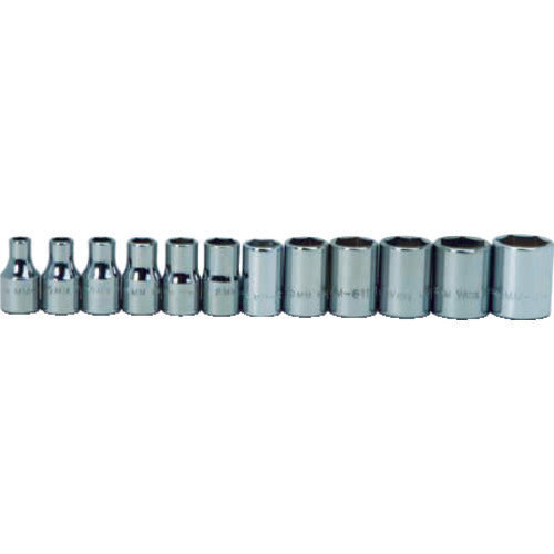 WILLIAMS 1/4 drive socket set, hexagonal, 12 pieces, JHWMSM-12HRC 1 S