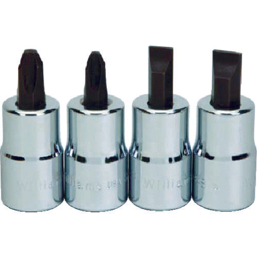 Williams 1/2 드라이브 스크류 드라이버 비트 소켓 세트 4 개 JHWWSSSP-4RC 1 S
