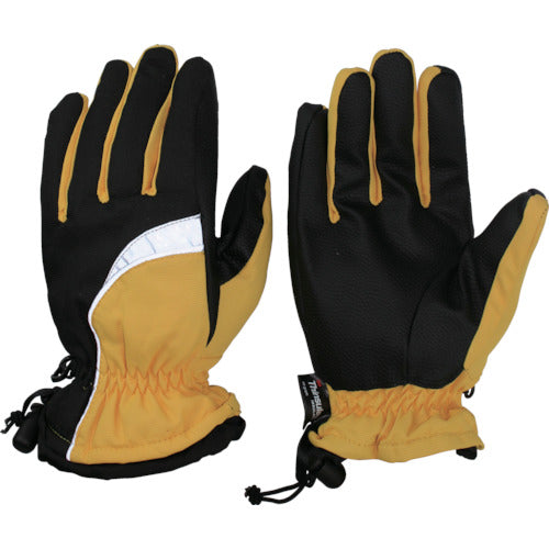 おたふく 【売切廃番】 防寒手袋 ホットエースプロライト(リフレクタータイプ) イエロー×ブラック L HA-328-YB-L 1 双