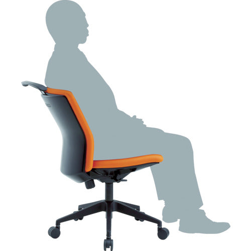IRIS CHITOSE Swivel chair with hanger (free rocking) Orange/Black HG-X-CKR-46M0-F-OG 1 unit