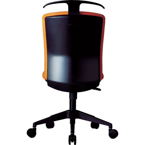 아이리스 치토세 행거 부착 회전 의자(싱크로 록킹) 오렌지/블랙 HG-X-CKR-S46M0-F-OG 1대