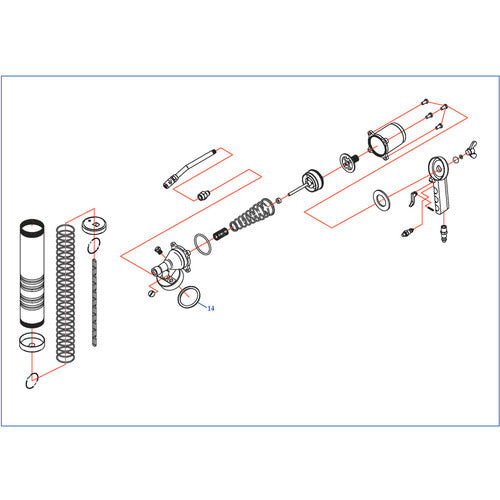 TRUSCO Grease Gun TAG508N Air Piston Unit TAG508N022 1 pc