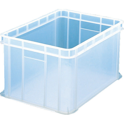 TRUSCO S형 투명 컨테이너 36L 투명 블루 S-36B 1개