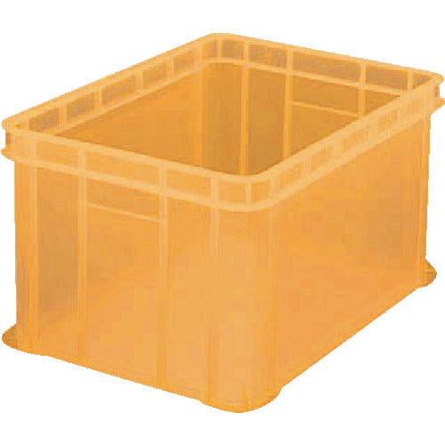 TRUSCO S형 투명 컨테이너 36L 투명 오렌지 S-36OR 1개