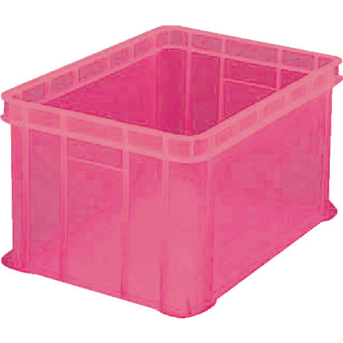 TRUSCO S-type transparent container 36L transparent red S-36R 1 unit