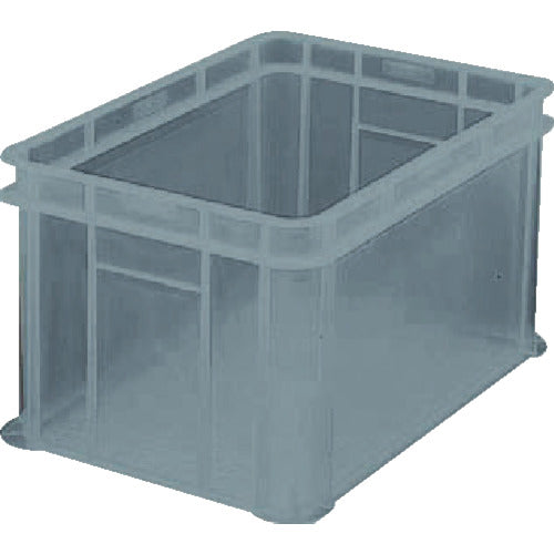 TRUSCO S형 투명 컨테이너 54L 투명 블랙 S-54BK 1개