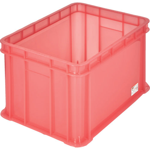 TRUSCO S형 투명 컨테이너 54L 투명 레드 S-54R 1개