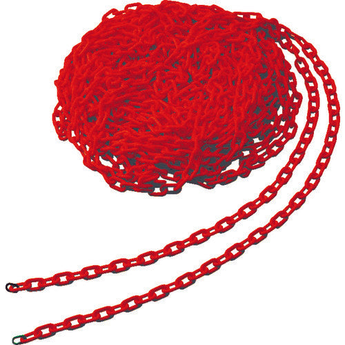 TRUSCO Plastic Chain 6mm x 30m Red TPC-6R 1 Roll