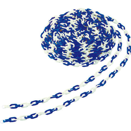 TRUSCO Plastic Chain 6mm x 30m Blue/White TPC-6BW 1 Roll