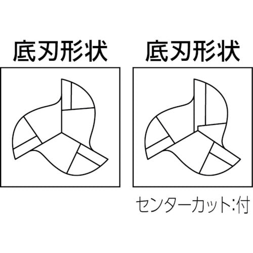 三菱 3枚刃アルミ加工用 超硬スクエアエンドミルショット刃長(S)10mm C3SAD1000N350 1 本