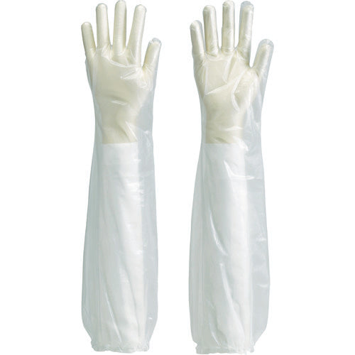 TRUSCO Disposable Polyethylene Long Gloves (30 pieces) TPL-60 1 box