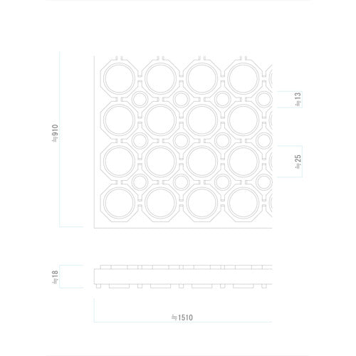 미즈시마 NB 고무 매트 본체 4011800 1 장