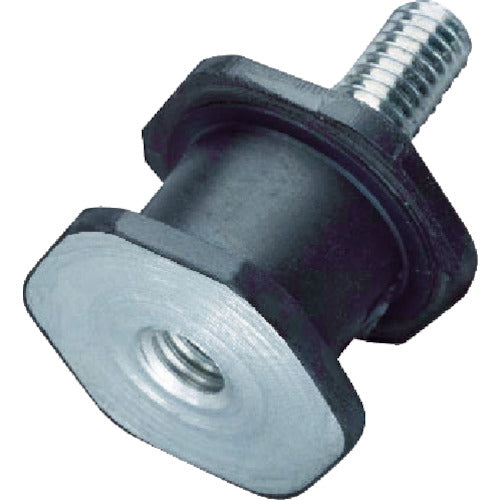 TRUSCO Hexagonal Anti-Vibration Rubber Single Bolt, Allowable Load 23N TOH-1216S, 1 pc