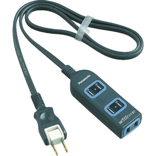 Panasonic 더 탭 X 3 코 입 1m 코드 첨부 블랙 WHA2513BKP 1개