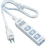 Panasonic Extension Cord The Tap X with Waterproof Switch, 4 Outlets, 2m Cord, WHA25242WKP, 1 Piece