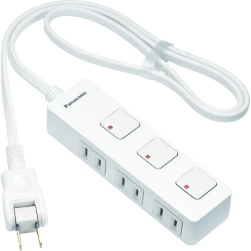 Panasonic Extension Cord The Tap Z 3 Outlets with 2m Cord White WHS2523WP 1 pc