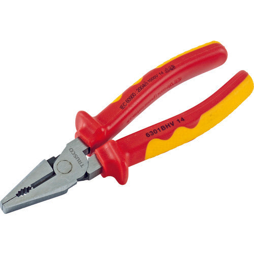 TRUSCO 絶縁強力型ペンチ 200mm TZP-200HL 1 丁