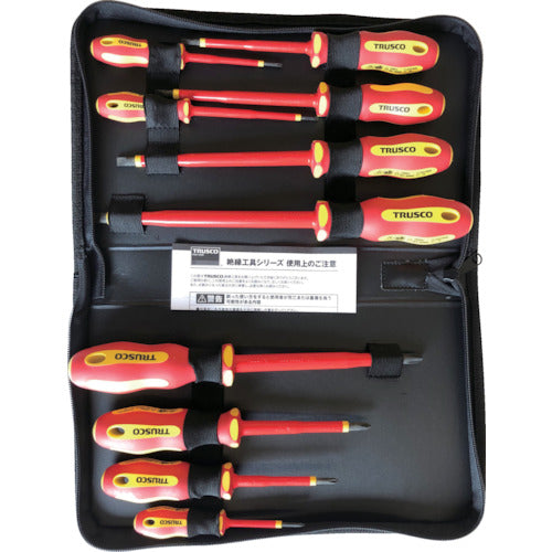 TRUSCO 絶縁ドライバー(マグネット入り)10本セット TZD-10S 1 S