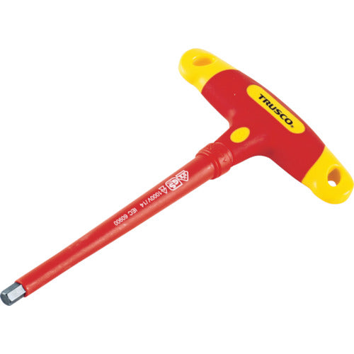 TRUSCO Insulated T-type hex wrench 6.0 mm TZTR-60 1 piece