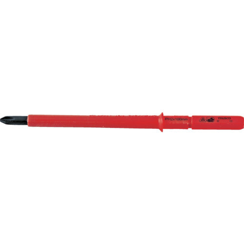 TRUSCO 【売切廃番】 絶縁差替式ドライバー(マグネット入り) (+NO.0X60mm) TZDS-0 1 本