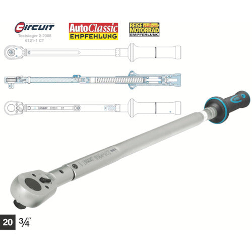 HAZET High Precision Preset Torque Wrench 19.0mm Socket 6144-1CT 1 pc