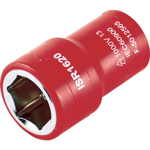 TRUSCO Insulated Socket (Hexagonal) 12.7mm Drive, 11mm Opposite Sides, TZ4-11S, 1 Piece