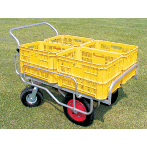 HARAX Aluminum Transport Vehicle Aina-go Front Wheel 13x3T Rear Wheel 350x4 Air-filled 2-Wheel Swivel Type Loading Surface 950-1150x700-960mm CHJ-2000 1 Unit