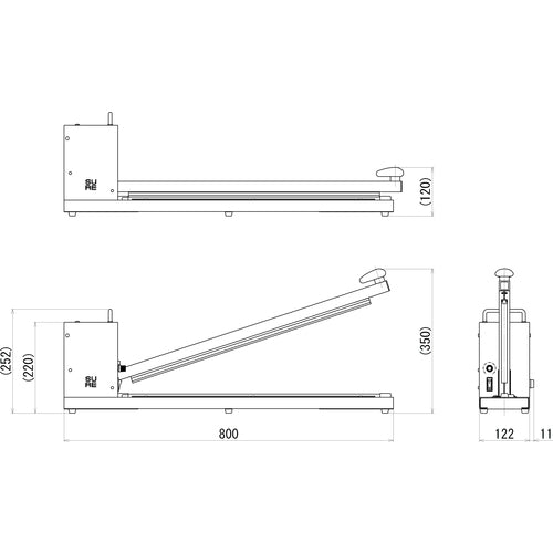 SURE Tabletop Sealer 600mm White NL-602K 1 unit
