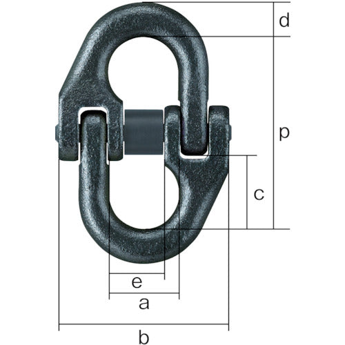 KITO 체인 링(아이 타입) 가공 부재 하이커플링 HC 기본 사용 하중 12.5t HC3200 1개