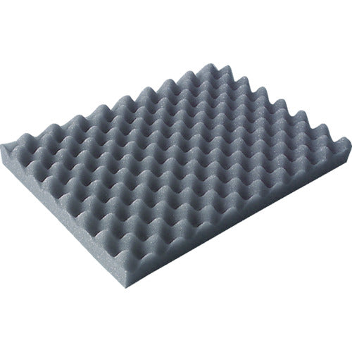 TRUSCO Wavy Urethane Sponge Sheet, Hard, 30mm, 1m x 1m, Black, TKWH-3010BK, 1 Sheet