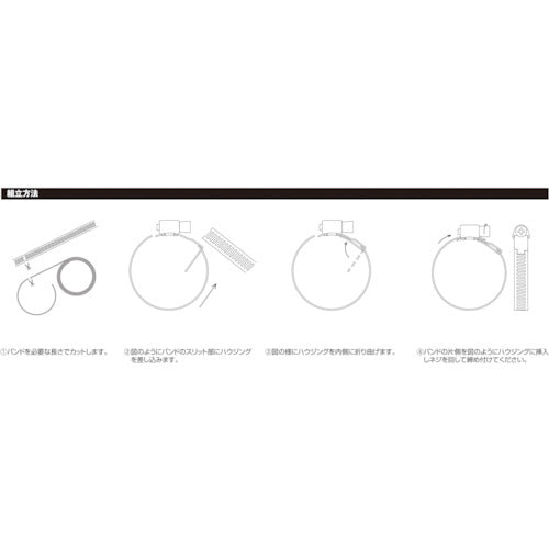TRUSCO 후프 밴드용 조임 브래킷 SUS304 (10개입) SFPB-K 1상자