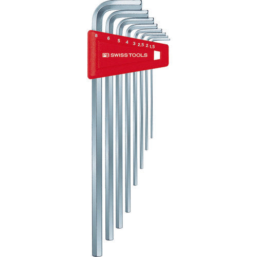 PBスイスツールズ 六角棒レンチセット ロング8本組(ブリスターパック入り) 211H-8CN 1 S