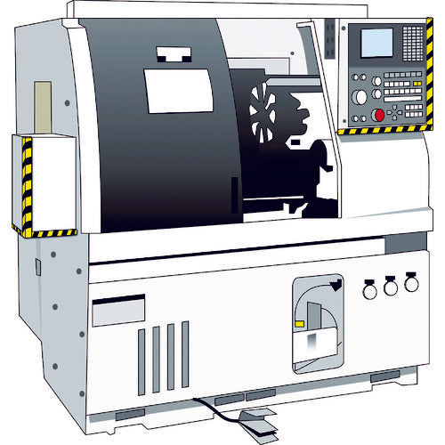 TRUSCO 安心クッションL字型 油面接着仕様 小 黒・黄 1本入り TAC-100YS 1 本