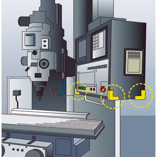TRUSCO 安心クッション コーナー用 油面接着 大 1個入 イエロー TAC-18YS 1 個