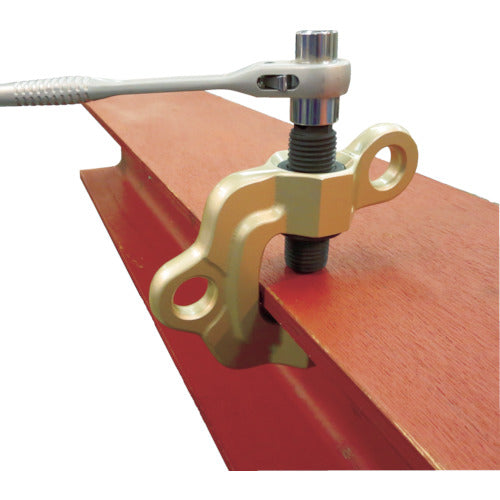 スーパー ねじ式クランプ スクリューカムクランプ(ダブル・アイ型)ツイストカム式 基本使用荷重0.5t 17×21両口ラチェットレンチショートタイプ付 SWC0.5S 1 台