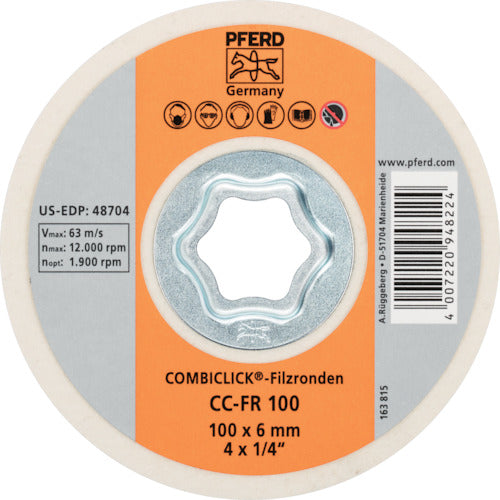 PFERD Disc Paper Combi Click Felt Disc 948224 5 pieces