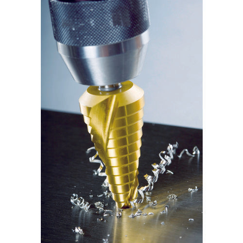 ALPEN 2枚刃スパイラルステップドリル 37mm チタン 72800729 1 本