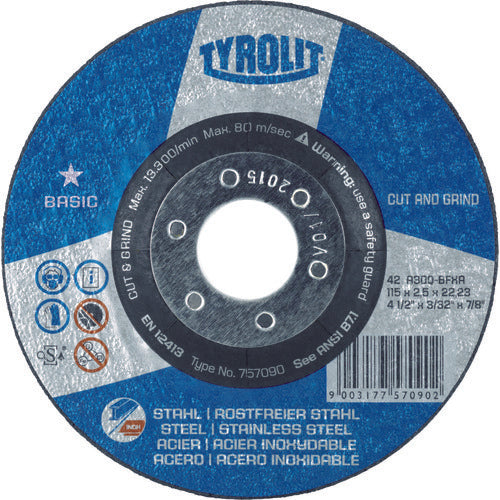 TYROLIT 切断研削砥石 C&G 178mm #30 743944 1 枚