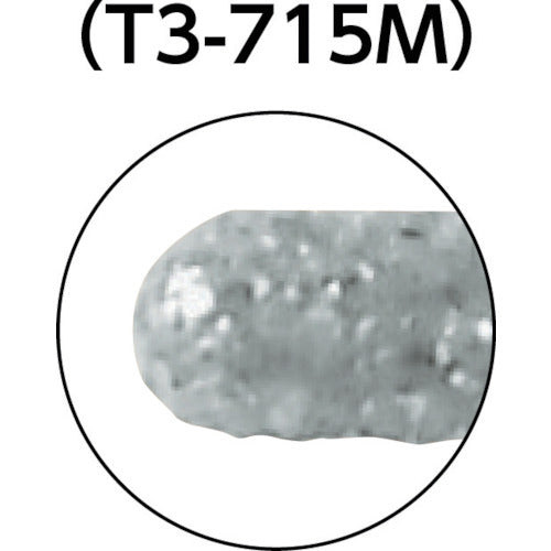 TRUSCO ダイヤモンドインターナルバー円筒先丸 Φ1.5X刃長6X軸3mm T3-715M 1 本