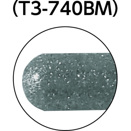 TRUSCO CBN 인터널 바 원통 끝 원 Φ4.0X 날 길이 10X축 3mm T3-740BM 1개