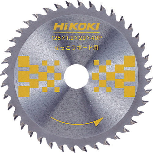 HiKOKI Chip Saw (for gypsum board) 125mm x 20 40 blades 0032-0084 1 piece