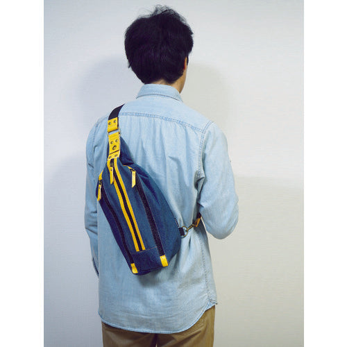 TRUSCO デニムボディバッグ ブルー TDC-B201 1 個