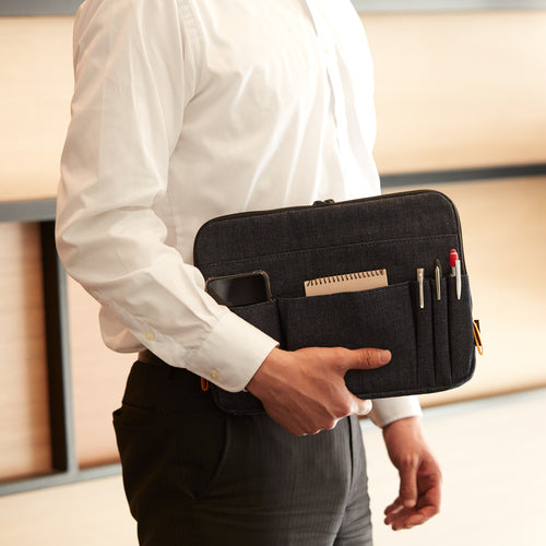 TRUSCO デニムタブレットケース スタンダード ブラック TDC-P201 1 個