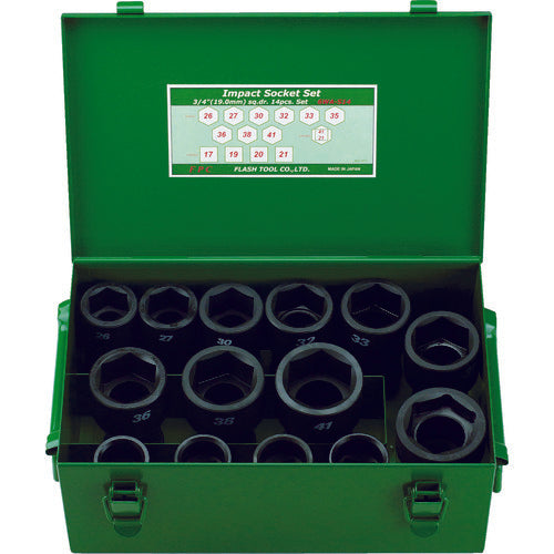 FPC Impact Semi-Long Socket Set 19mm Drive 14pc 6WA-S14 1 S