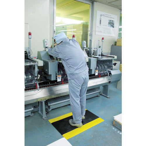 MISM Comfortable Cushion Mat 6090 Black/Yellow CM-002 309050009 1 pc