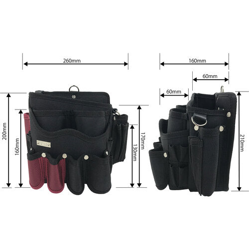 KH Ultra High Density Series Wave Fixed Pocket Bag Black/Scarlet 3000ZKR 1 pc