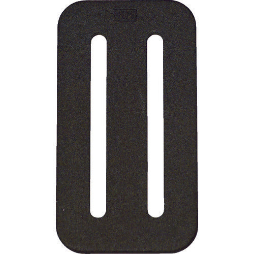 KH Aluminum D-ring stopper, 2-hole type, black, DDAK, 1 piece